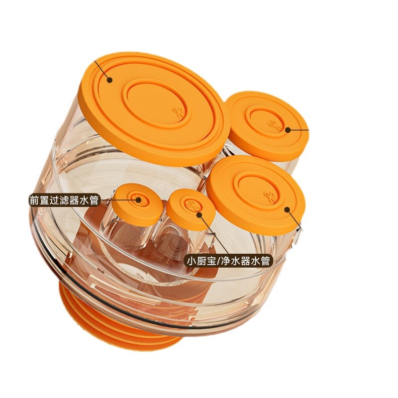 Three-way and five-head connectors for kitchen drain pipes to prevent odor return, washbasins, dishwashers, water purifiers, pipe sealing rings and adapter joints Item Picture