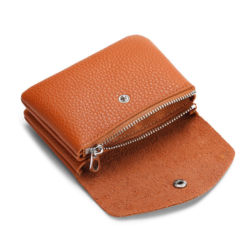 Simple and elegant pu coin purse for women, multi-functional card case, large capacity for women, can hold small accessories, coins, soft leather small wallet Item Picture