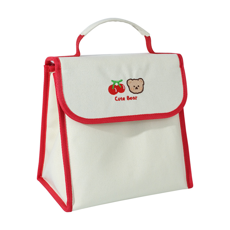 Customized hand-held lunch box pocket, high appearance level, large capacity lunch box bag, student ins style lunch box, insulated bag Application Scenario