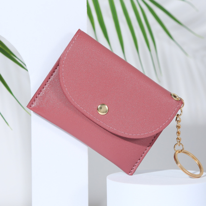 2022 New envelope card case women's wallet: Simple, fashionable, classic solid color zipper coin purse Women's ins Application Scenario