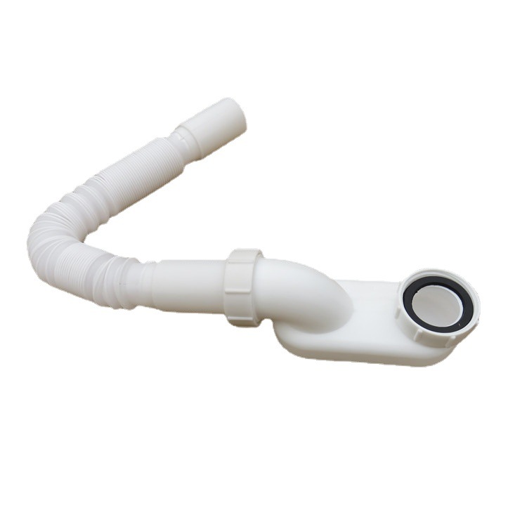 Bathtub drain pipe, shower room wooden bucket drain accessories, displacement pipe, sink, mop pool, plastic telescopic drainage pipe Specification drawing