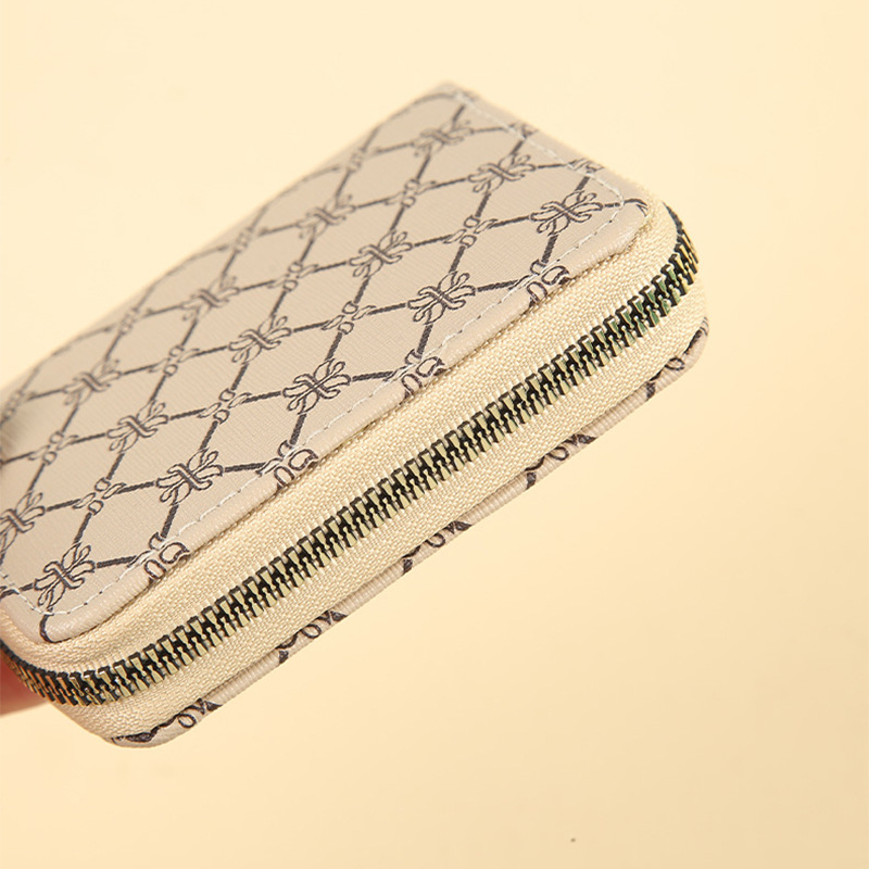 Long zipper bag, multi-functional ladies' retro clutch, new wallet, printed commuter coin purse details Picture