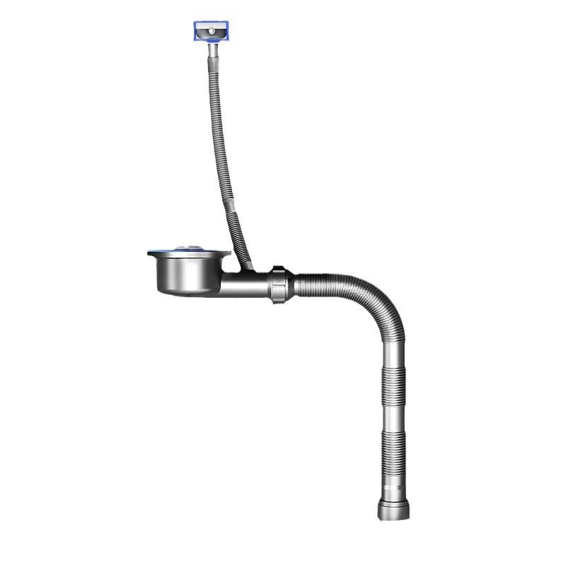 Balcony cabinet, laundry sink, drain, ceramic basin, quartz basin, universal and space-saving drain pipe set wholesale Item Picture