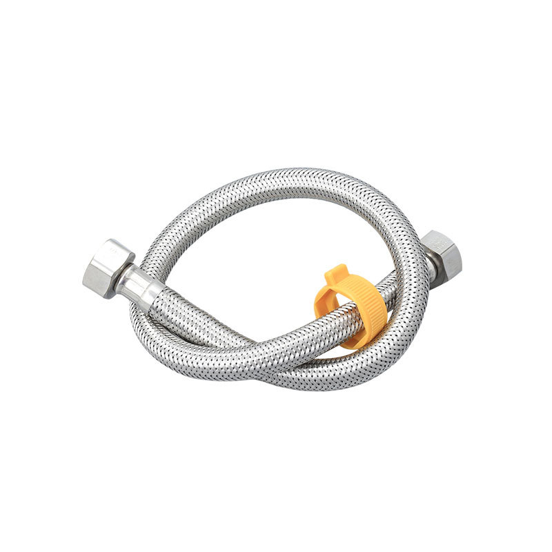 Copper cap, steel cap, 304 stainless steel, bathroom water inlet pipe, braided steel wire mixed wire water pipe, cold and hot pipe Angle valve, faucet Specification drawing