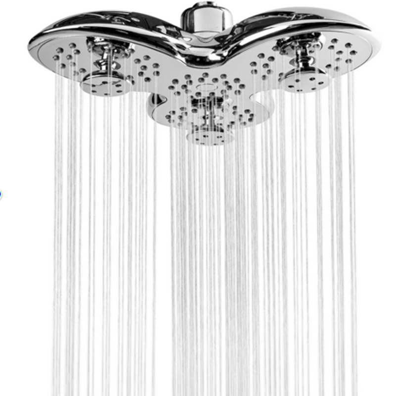 Cross-border pressurized top spray Xiamen flower shower, household bathroom, rain shower, shower head, hot water shower head and nozzle set Specification drawing