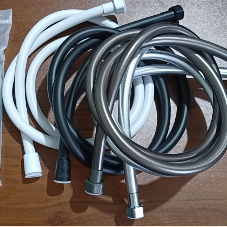 PVC shower head hose, water heater, rubber and plastic water pipe, rain shower lotus pod nozzle, shower head pipe 1.5 meters 2 meters 3 meters Specification drawing