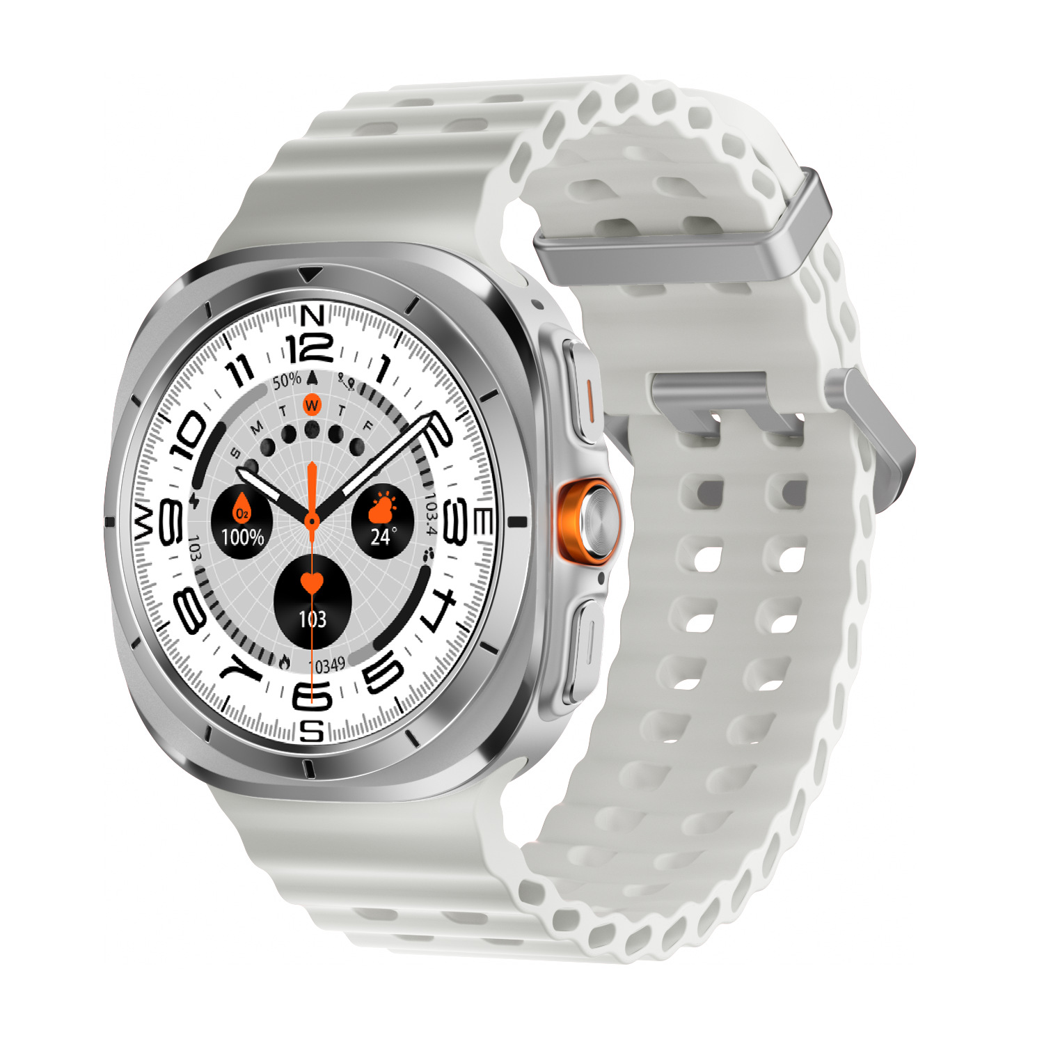 The new W7 Bluetooth call smartwatch voice assistant weather, music, heart rate, blood pressure and multi-exercise smartwatch full figure