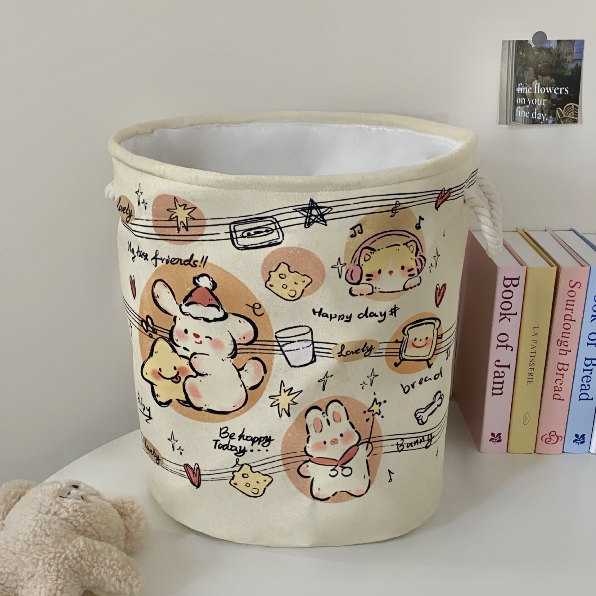 Original dirty clothes basket, Antong large-capacity dirty clothes storage basket, bathroom fabric foldable storage basket for home use Item Picture