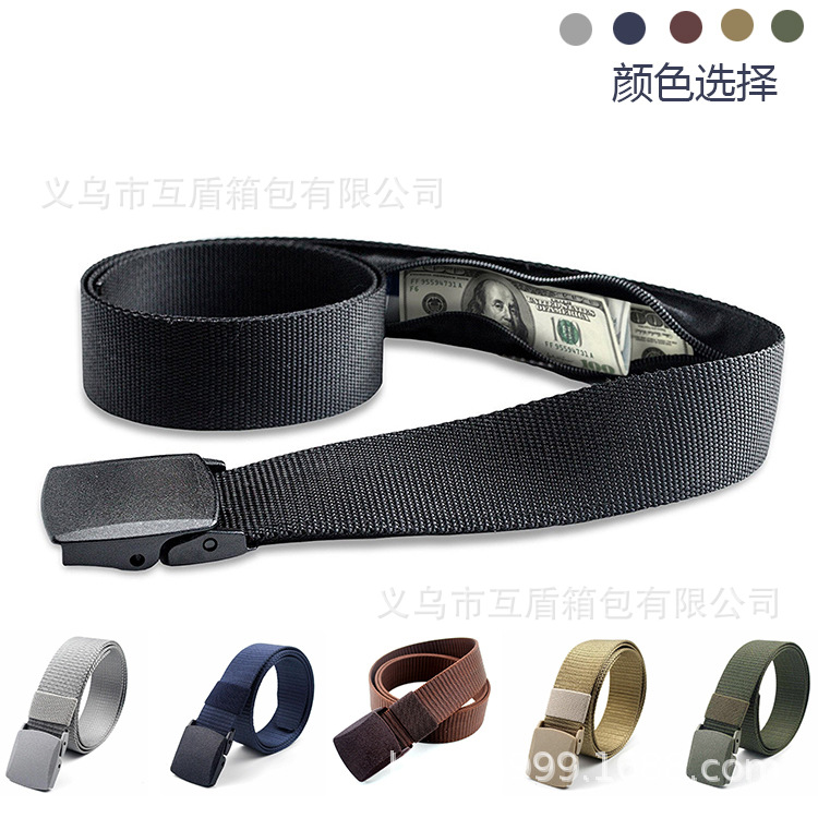 New second-generation travel safety outdoor hidden belt, anti-theft wallet, hidden pocket belt, cross-border exclusive full figure