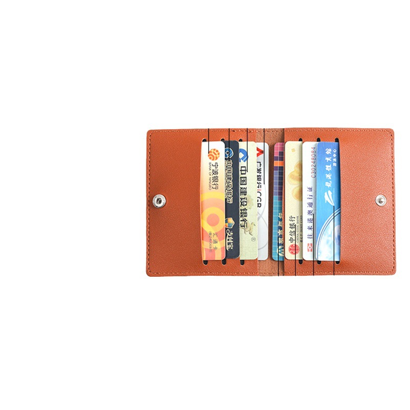 Best-selling women's card case, ultra-thin and compact bank ID card holder, driver's license small wallet, men's simple anti-demagnetization card holder Item Picture