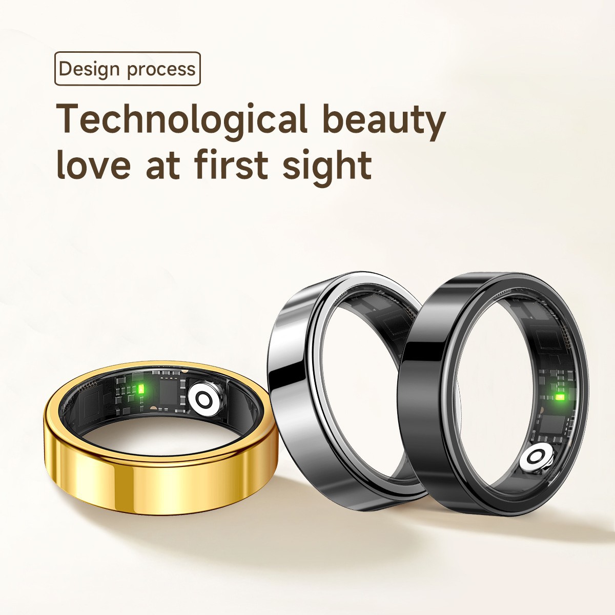 The new cross-border SR09 smart ring features heart rate monitoring, video scrolling, long standby time, black technology, waterproof and narrow bezel Application Scenario