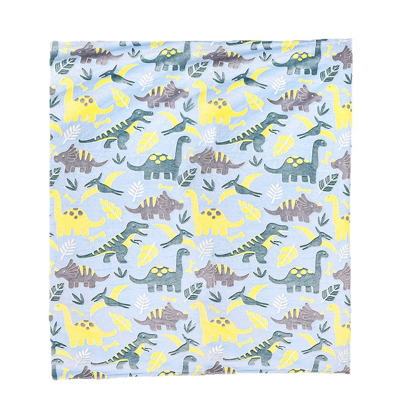 毛毯跨境定制双面法兰绒夜光毯厂家批发空调午休盖云貂珊瑚绒礼品白底实物图