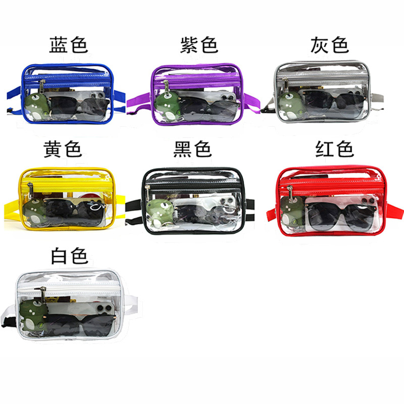 The transparent waist bag men's and women's stadium approved belt straps with adjustable shoulder straps are suitable for festival game trips Application Scenario