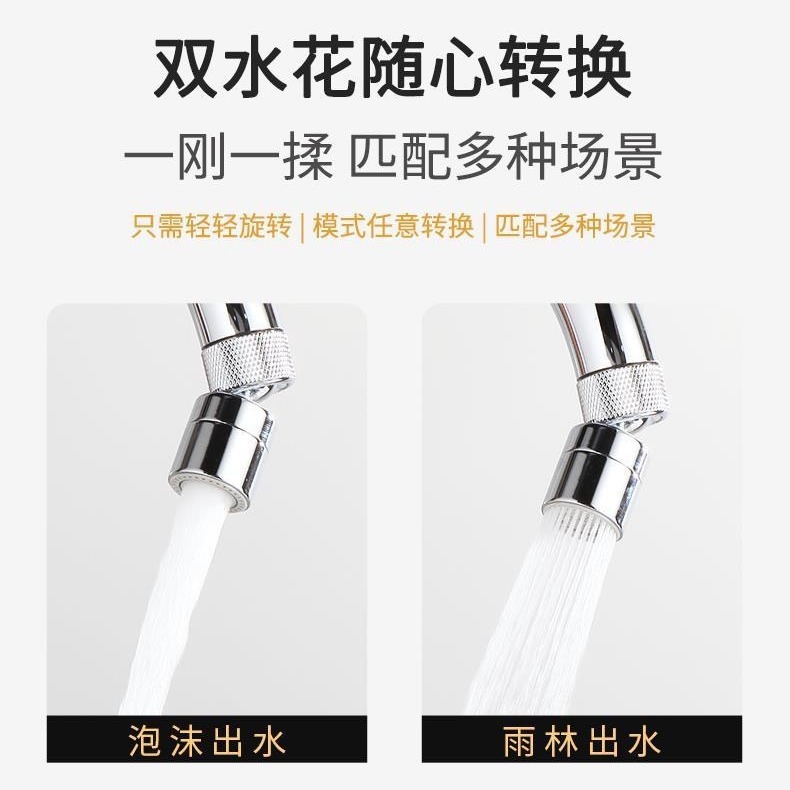 Kitchen faucet extender, universal splash-proof knurled nozzle, rotatable sink adapter faucet Application Scenario