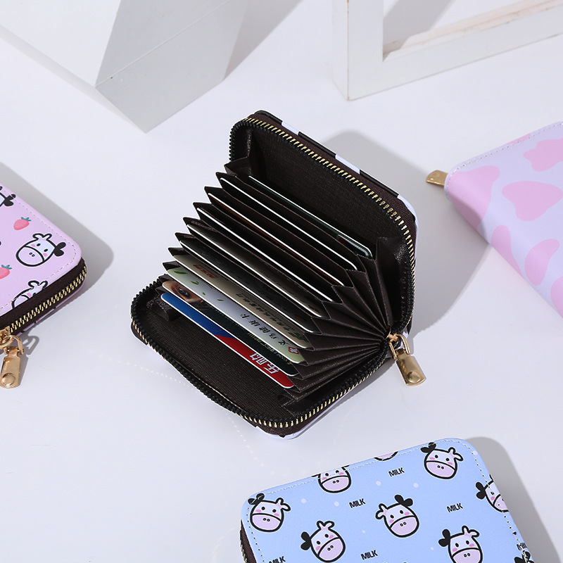 New Korean-style cartoon animal cute organ bag, multi-slot card bag, coin purse, ID bag, card holder, customizable logo details Picture