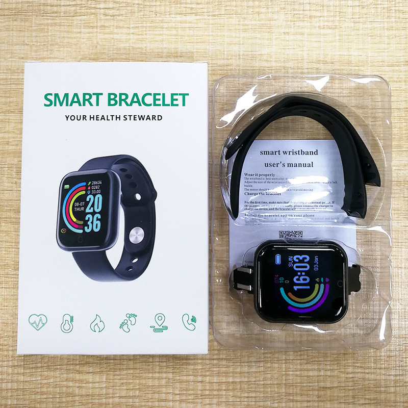 Y68 Smart Bracelet Color Screen Heart rate and blood Pressure Bluetooth step-counting Fitness bracelet Cross-border New Model D20 Smart bracelet details Picture