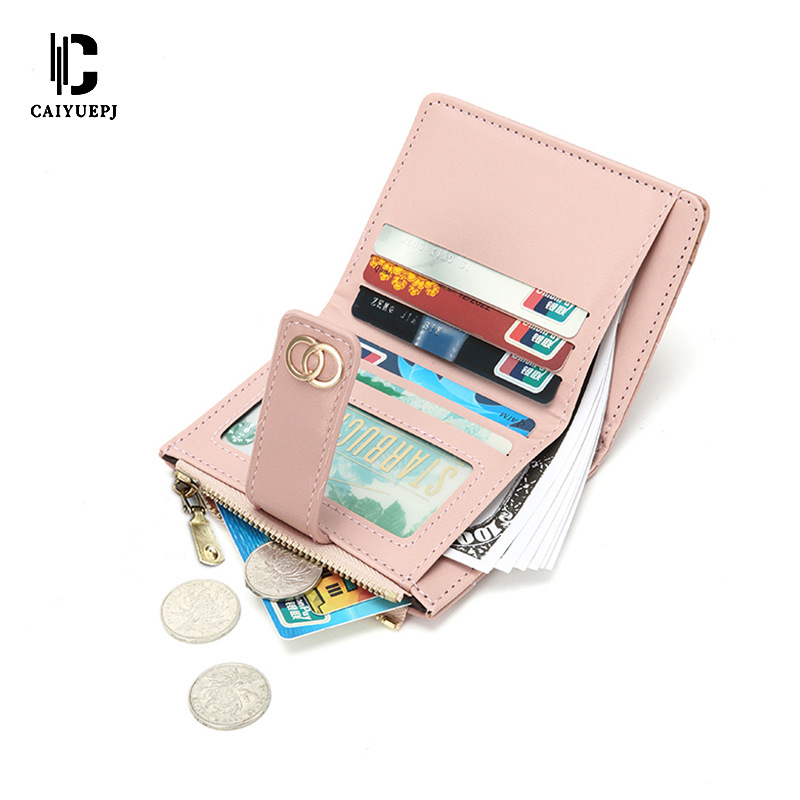 The new women's wallet is a short, solid-color, multi-functional, high-end zipper coin purse Application Scenario