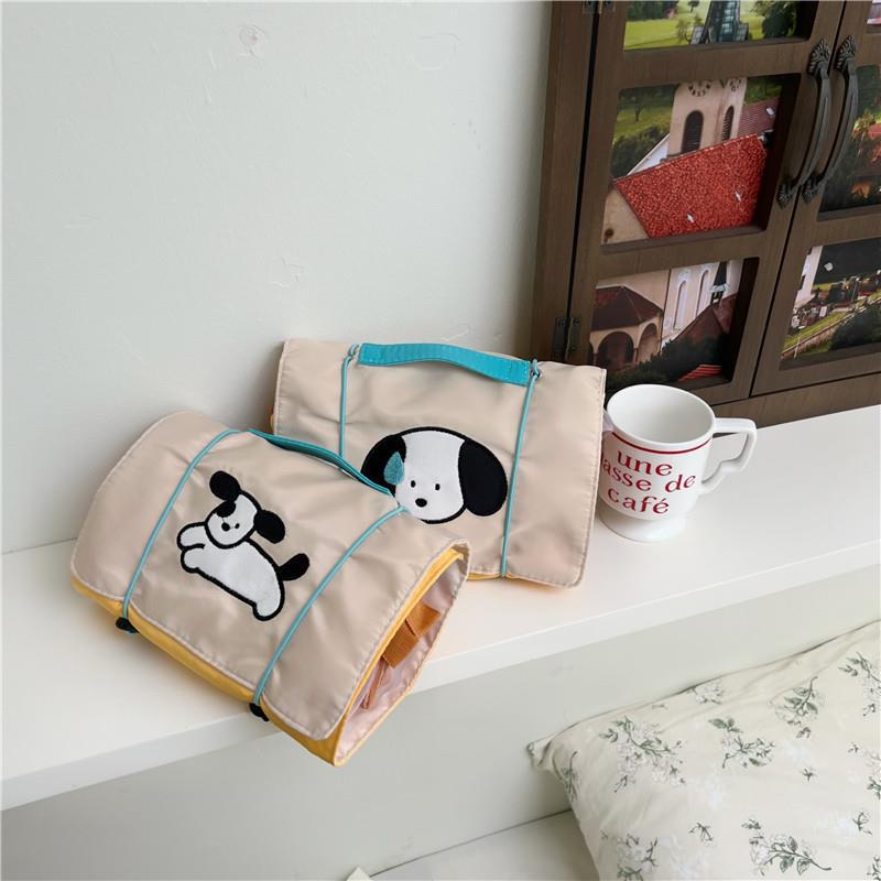 New detachable four-in-one makeup bag, portable mesh fabric, foldable travel cosmetics storage and toiletry bag Specification drawing