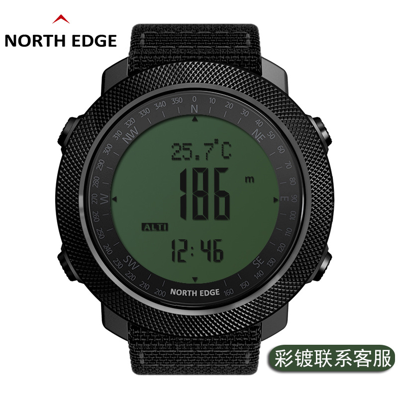 C Outdoor Mountaineering Sports Watch NORTH EDGE APACHE Smartwatch Mountaineering Swimming Marathon Wristwatch full figure