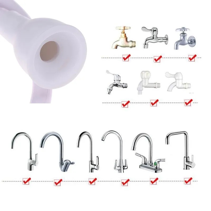Simple quick-connect faucet, shower head, three-way bath, shower head, household pet, children's hair washing shower head details Picture