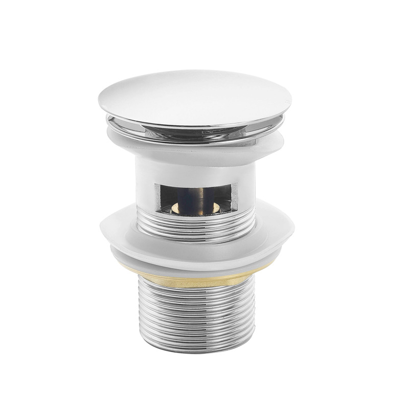 Perforated zinc alloy stainless steel copper washbasin spring drain, washbasin drain G1 1/4" details Picture