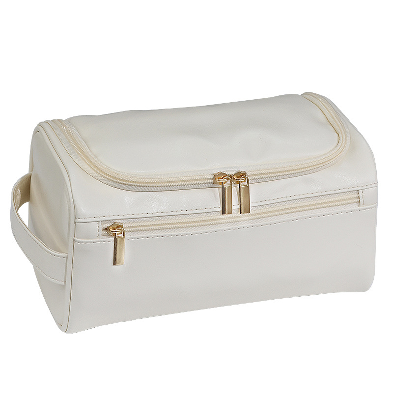 PU makeup storage bag, portable hand-held, high-end waterproof makeup storage bag, travel and outdoor toiletry bag Item Picture
