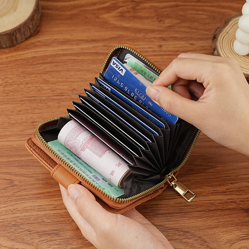 New diamond-shaped small Xiang-style women's wallet, European and American style light luxury wallet, one-piece wallet, large-capacity coin purse details Picture
