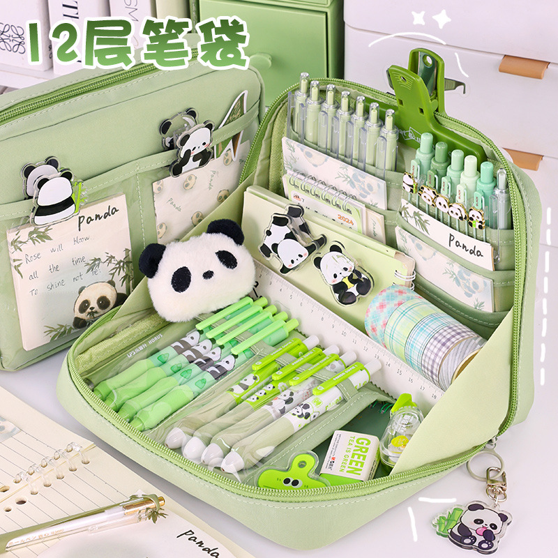 Large-capacity, dirt-resistant, ins, high appearance level, simple stationery box, high-end pencil case for primary school students, 2024 female full figure