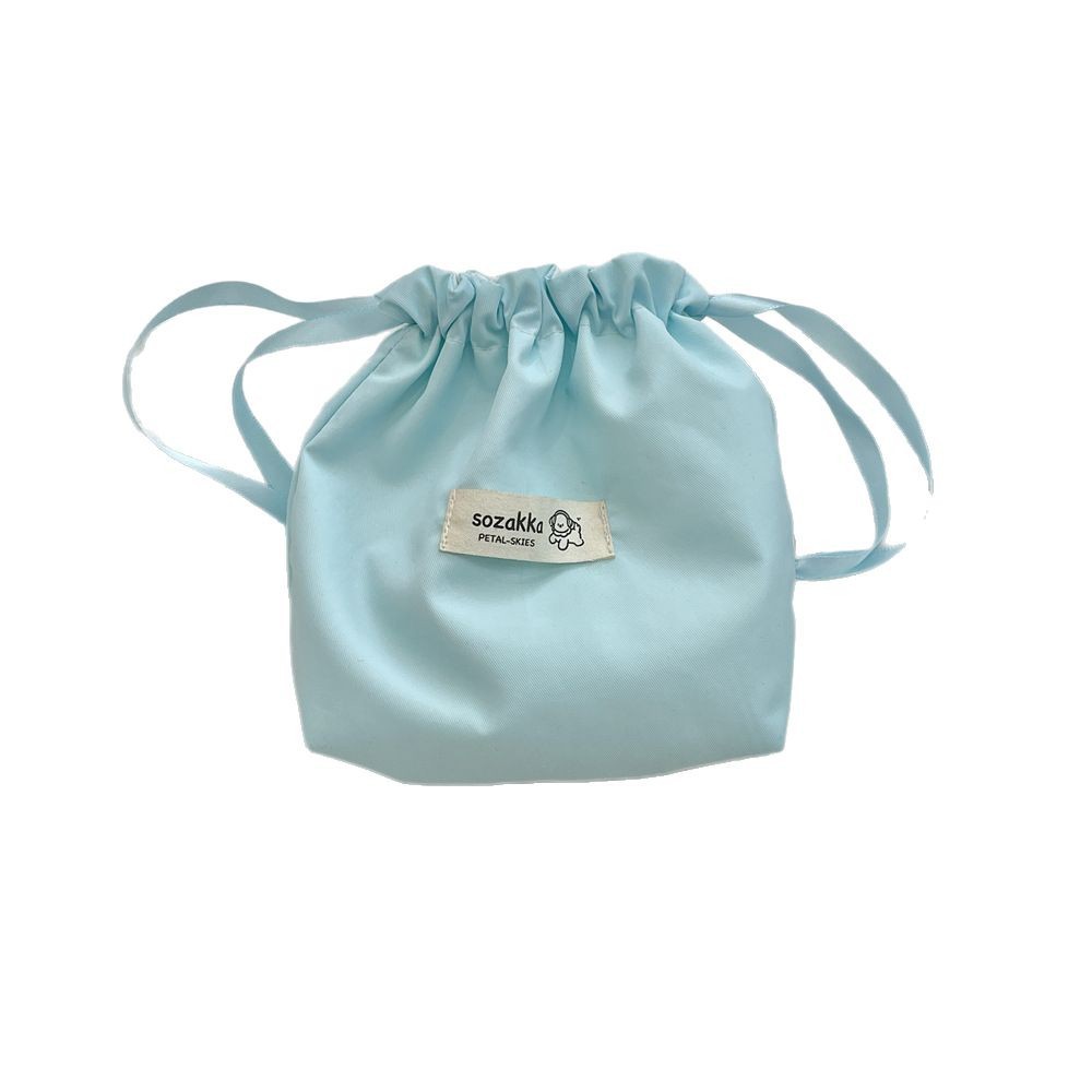52241 Solid color drawstring storage bag, earphone small cloth bag, cosmetics inner liner bag, portable storage bag, sanitary napkin Item Picture