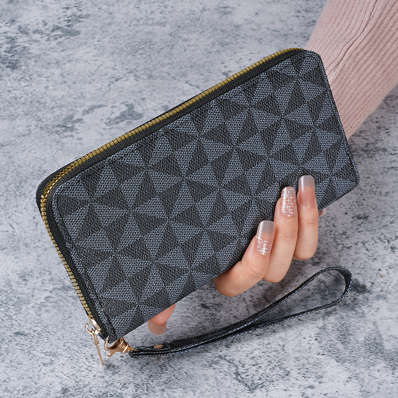 Cross-border 2024 Spring New men's and women's long wallet, fashionable capacity, printed loose change, clutch, wallet, card case full figure