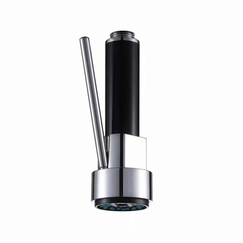 Open flat pull-out faucet, kitchen spring faucet, sink, household telescopic head, electroplated replacement head, shower head Item Picture