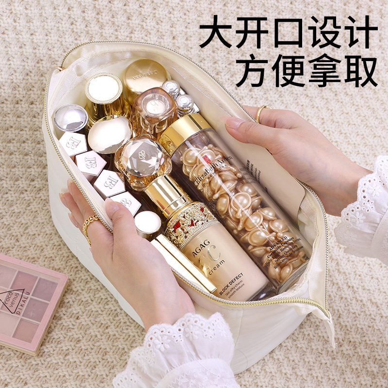 The new cross-border "Yurou Gangyi" makeup bag is portable, high-end and has a large capacity for cosmetics storage Specification drawing