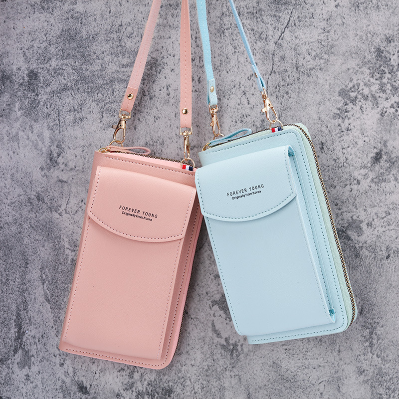 2021 New large-capacity mobile phone bag, small single-shoulder crossbody zipper bag, multi-functional long clutch bag, ladies' wallet full figure
