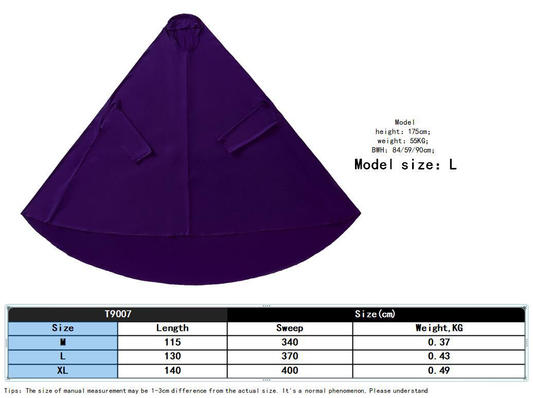 亚马逊速卖通热卖现货女士纯色牛奶丝蝙蝠袖连帽罩袍穆斯林长袍马来服装abaya中东连衣裙详情1