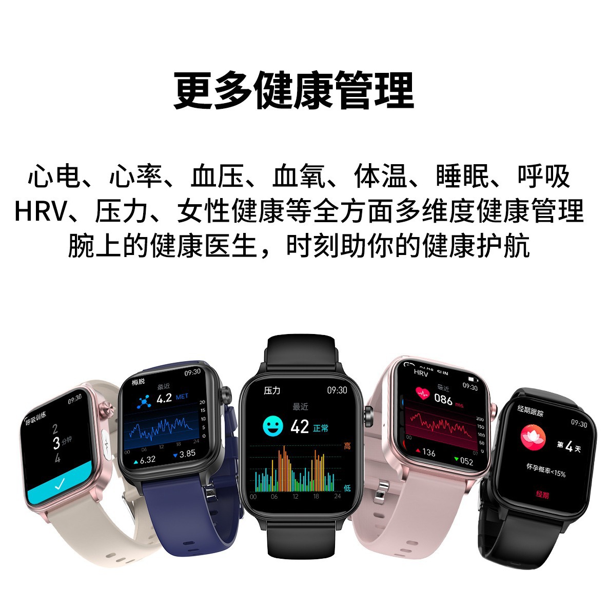 The new ET570 smartwatch features Bluetooth call, ECG (Electrocardiogram) function, non-invasive blood glucose and true blood oxygen function Application Scenario