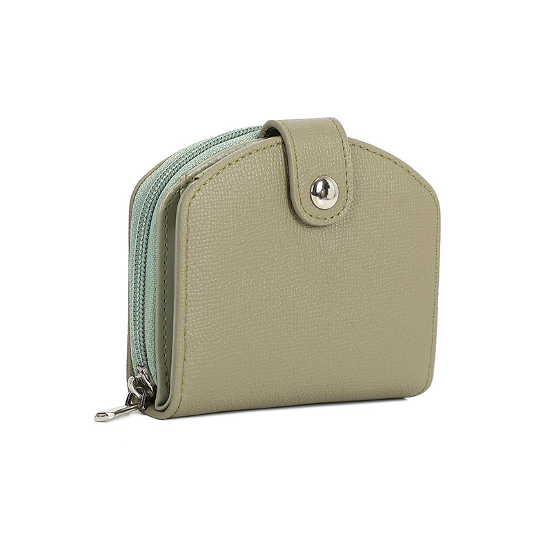 Cross-border simple new high-end ladies' wallet Wallet, fashionable foreign trade multi-slot coin purse, semi-round short wallet Item Picture