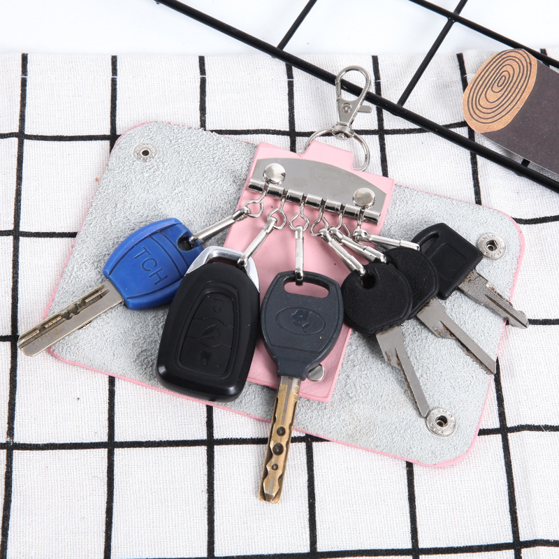 Women's leather multi-functional leather car key case, Korean women's keychain wholesale printing Specification drawing