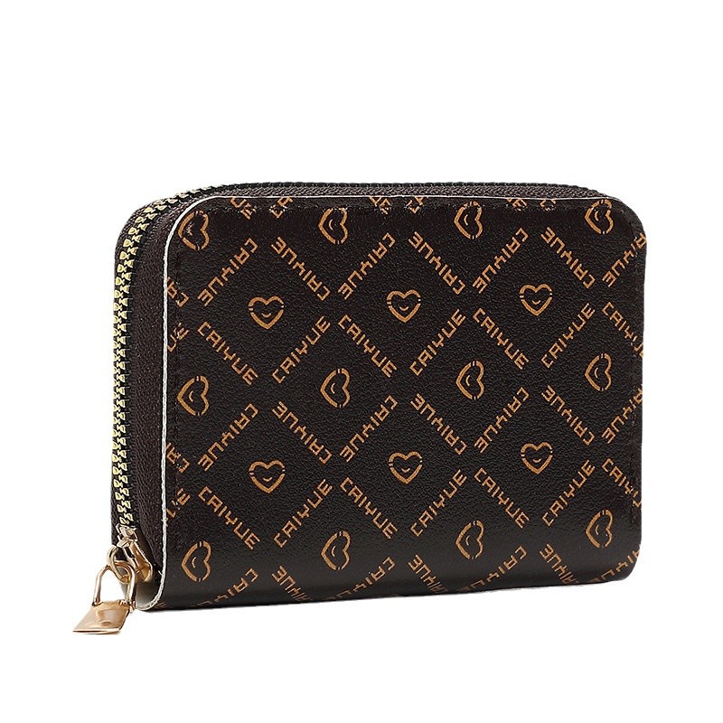 Cross-border zipper card case, access control card holder, coin purse, ladies' high-end feel, large-capacity card position, source factory wallet Item Picture