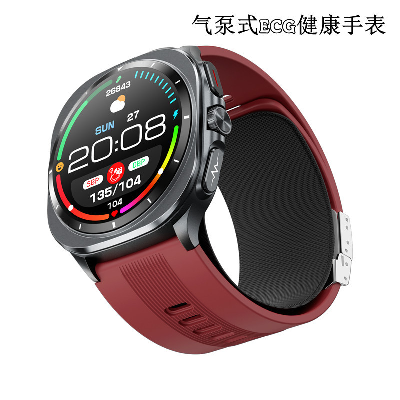 Cross-border TK65 smartwatch air pump type ECG blood pressure health sports watch Bluetooth call NFC voice broadcast full figure