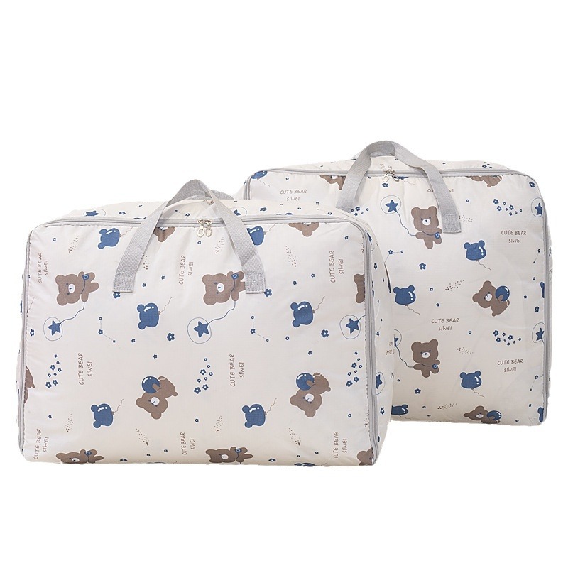 Cute and fun quilt storage bag, Oxford cloth clothes and pants, moving packing bag, thickened waterproof and dustproof hand-held storage bag Item Picture