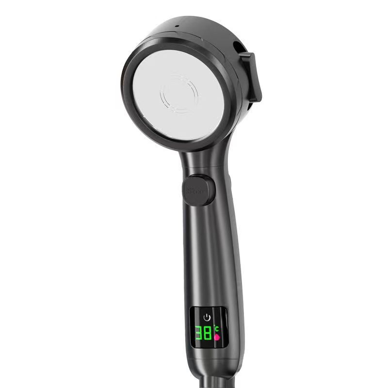 Digital display pressurized showerhead, shower head, bath heater, pressurized rain shower, shower head, bath water heater, hose set Item Picture
