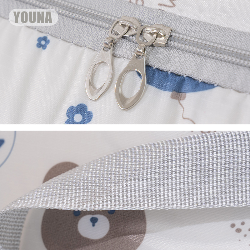 Cute and fun quilt storage bag, Oxford cloth clothes and pants, moving packing bag, thickened waterproof and dustproof hand-held storage bag Specification drawing