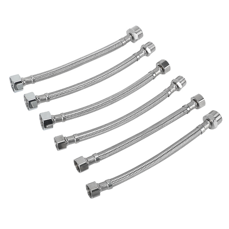 304 stainless steel European standard faucet, 3-inch and 4-inch internal and external threaded hose, 3-inch to 4-inch extended water inlet hose Item Picture