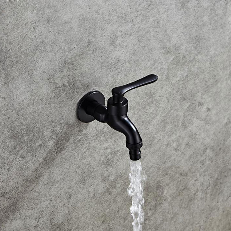 Nordic-style matte paint, thickened all-copper main body, black washing machine faucet, four-inch interface, wall-mounted single cooling Specification drawing