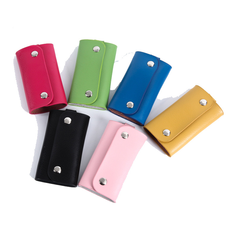 Women's leather multi-functional leather car key case, Korean women's keychain wholesale printing Item Picture