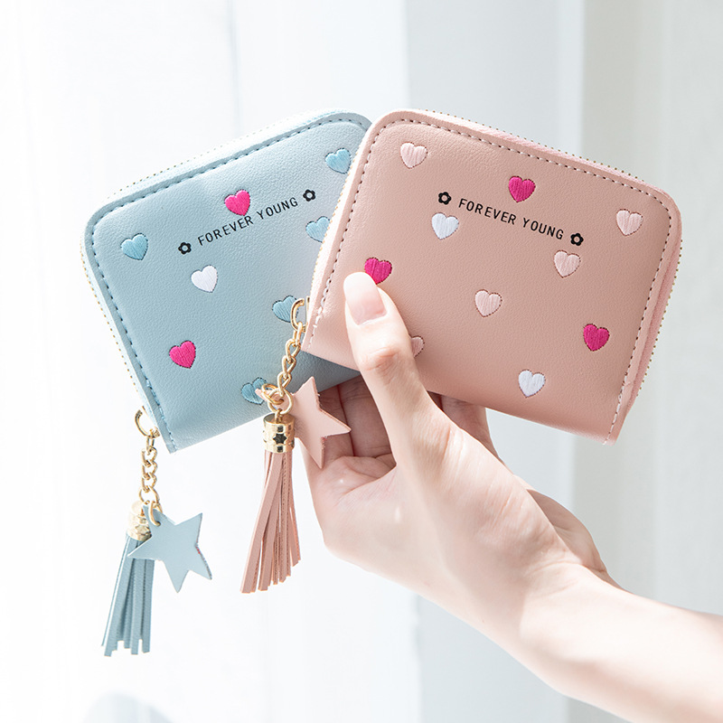Wallet Lady 2022 New Compact and exquisite student cute bestseller Short hand-held card bag two-in-one coin purse full figure