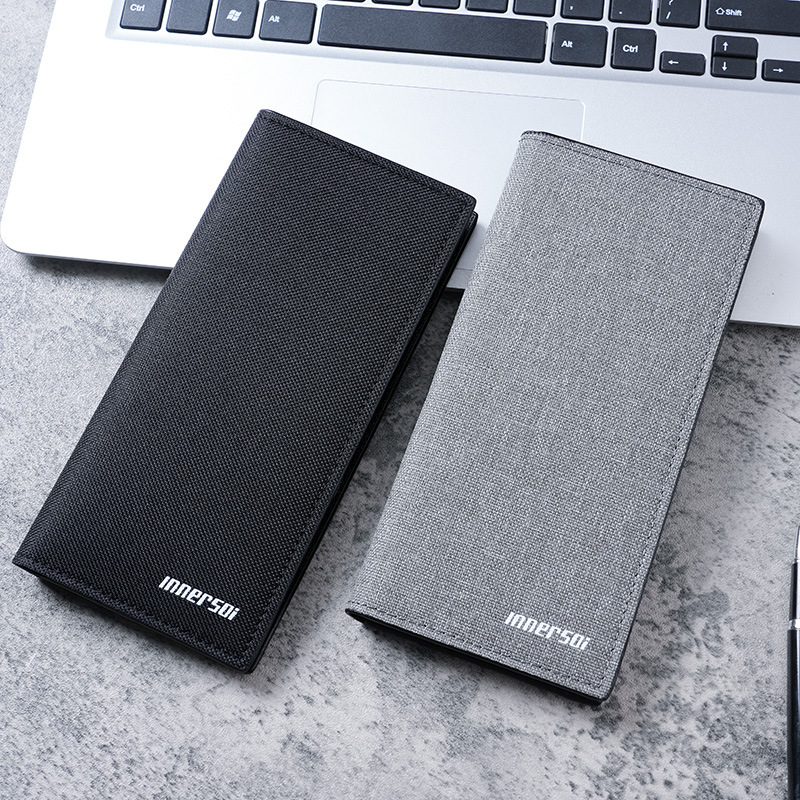 Men's long, ultra-thin Korean-style youth personalized wallet, simple student and teenager wallet buckle, one-piece consignment Specification drawing
