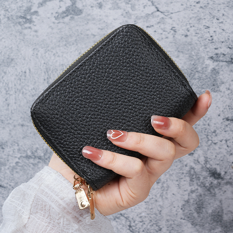 Wholesale multi-functional card case 204 New style organ card case, double-zipper women's wallet, large-capacity pu card holder details Picture