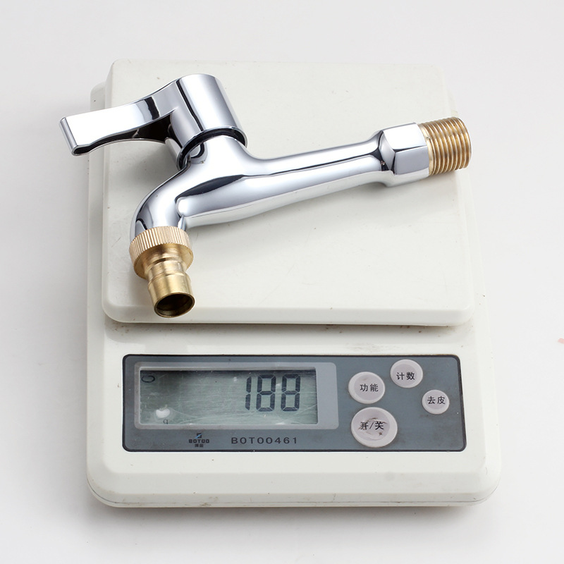 Copper extended by 4 fen, fully automatic washing machine special faucet, one in and two out, double out washing machine faucet for household use details Picture