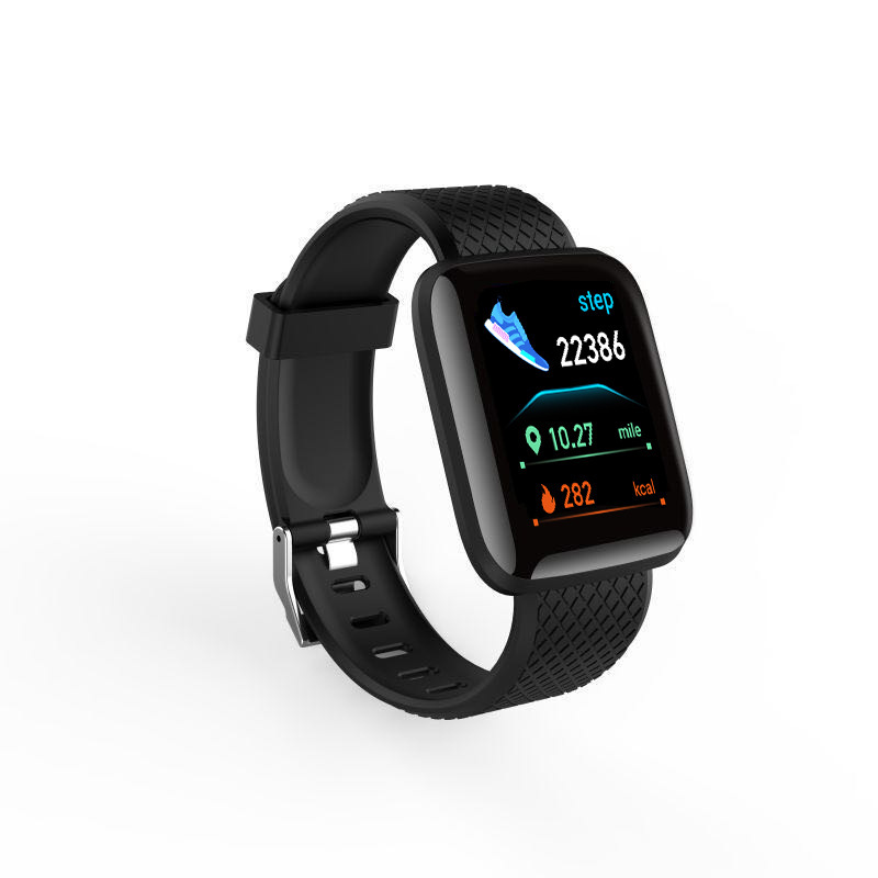 Cross-border 116plus smart bracelet, step count, heart rate, blood pressure, weather, music control, sports bracelet factory direct sales details Picture